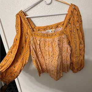 C&C California Gold Cropped Blouse